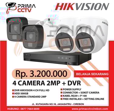 Paket 4CH Hikvision 2mp