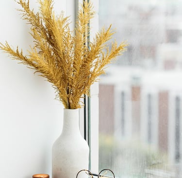 pampas grass & dried arrangements