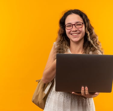 estudiante con computadora