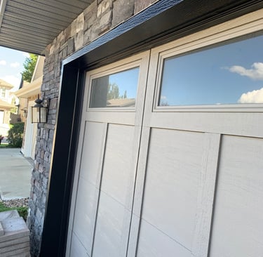 Garage door aluminum capping cladding
