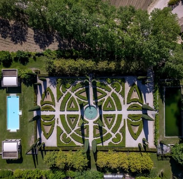 jardin à la française château de Sannes