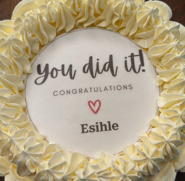 Custom congratulations cake 