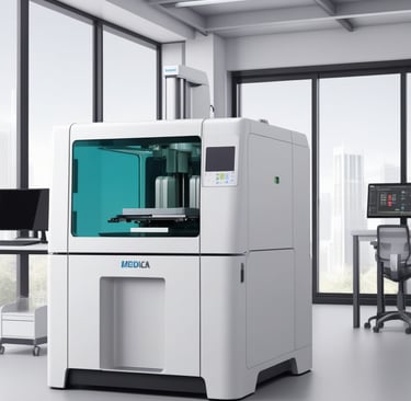 a large machine that is sitting in front of a desk