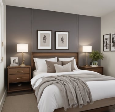 A stylish living room arrangement featuring custom sofas.