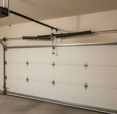 Photo of a broken garage door spring in Corpus Christi, Texas