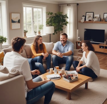 Bright living room with modern inventory