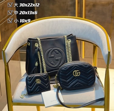 a chair with a bag and a purse