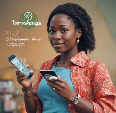 A smiling entrepreneur discussing with clients in a café.