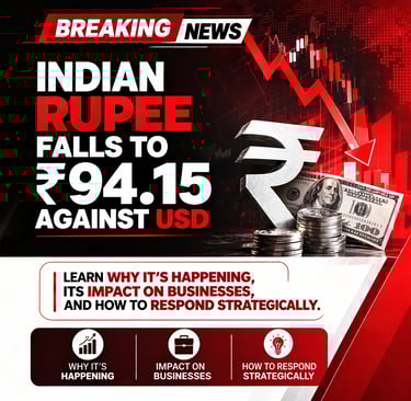 The Indian Rupee (INR) has fallen to record lows, nearing ₹93.15–93.71 against the US Dollar in March 2026