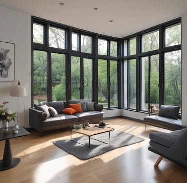 Bright living room with modern inventory