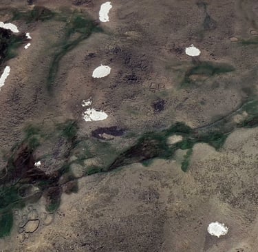 Google Earth image showing stone pens