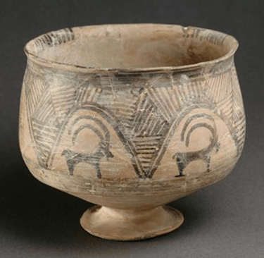 Ibex goat pottery from Tepe Giyan around the time of Aratta