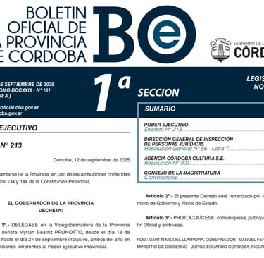 Boletín oficial ce Córdoba publicar