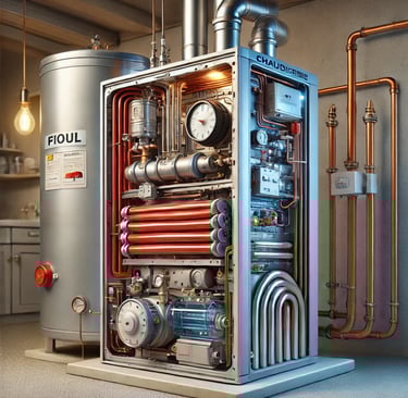 ancienne chaudière fioul