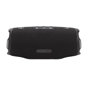 Enceinte JBL Xtreme 5 noire vue arrière avec détail de la prise USB C