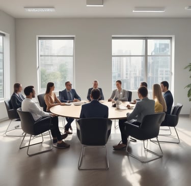 People during mediation