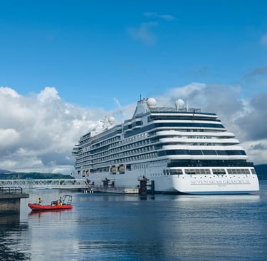 Cruise ship at Greenock ocean terminal