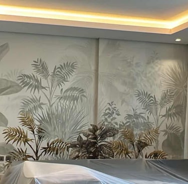Professional wallpaper installation