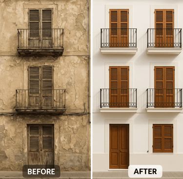 Fachada Mallorca reformada