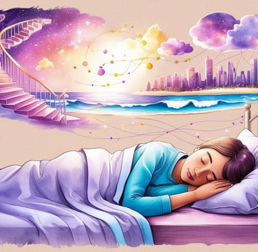 Futuristic brain interface controlling a dreamscape