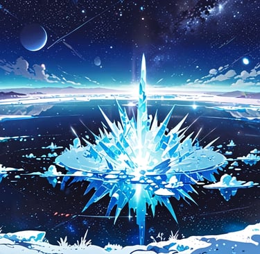Cosmic ice forming around a young star system
