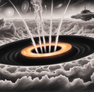 Galaxies connected through a black hole portal