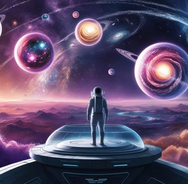 Abstract illustration of the multiverse theory
