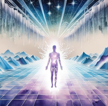 Universe simulated as holographic light patterns