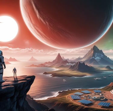Illustration of a Super-Earth planet