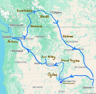Route to/from Revelstoke 2025