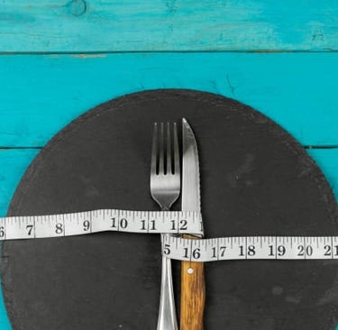 Measuring tape choking eating utensils