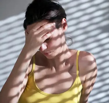 Woman with a headache