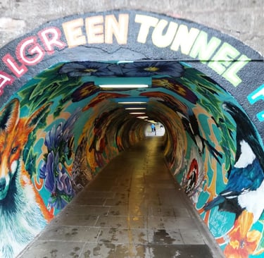Balgreen Tunnel mural entranct. Photo (c) J Yellowlees