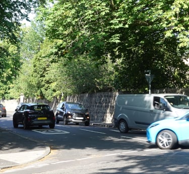 Junction of Ellersly and Murrayfield Roads after improvement.