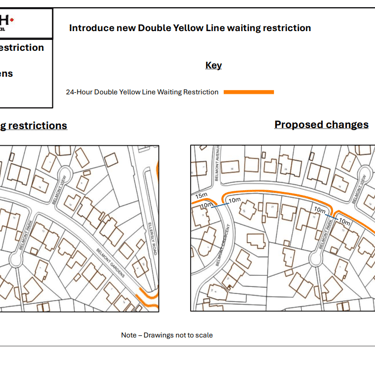 Plans for double yellow lines Belmont Gardens