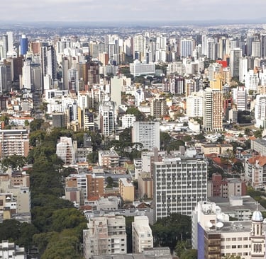 Vista aérea de Curitiba