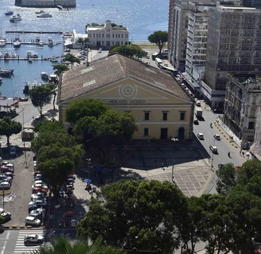 Vista aérea do mercado Modelo em Salvador