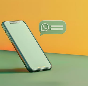 Imagem de celular com o ícone do WhatsApp