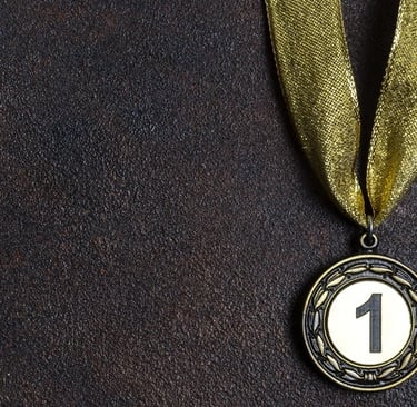 Foto de medalha de primeiro lugar