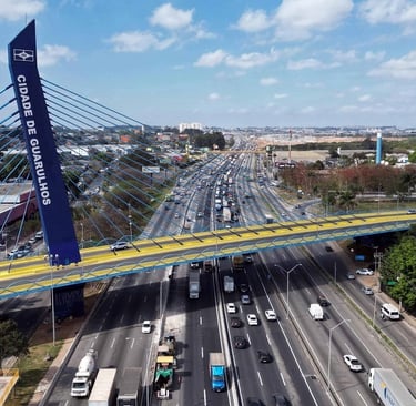 Foto panorâmica da cidade de Guarulhos