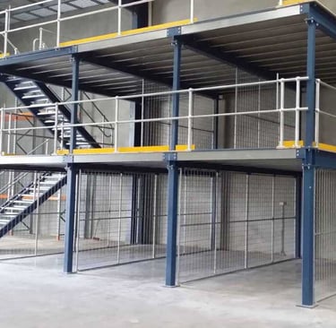 mezanino com estrutura metalica