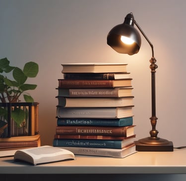 books on a table