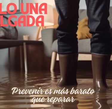 una mujer con botas en una pulada de agua