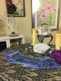 Fortuneteller tarot card reader psychic