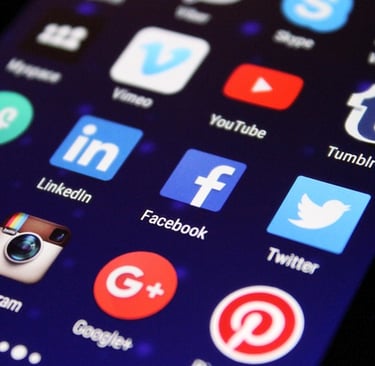 Icons of Facebook, Twitter, & YouTube showing the role of mass media as an agent of socialization