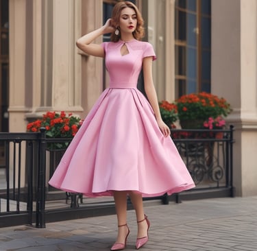 Warm, inviting store interior showcasing racks of elegant women's clothing