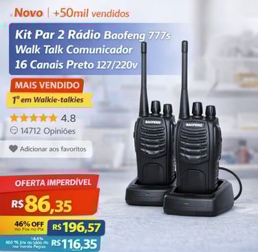 two walkie talkies with a price tag on the left side of the picture