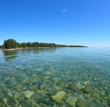 lake huron michigan pudding stone