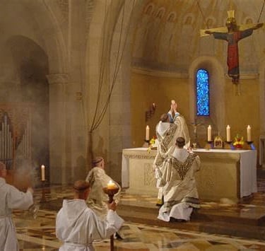 Mass at Barroux Abbey (France)