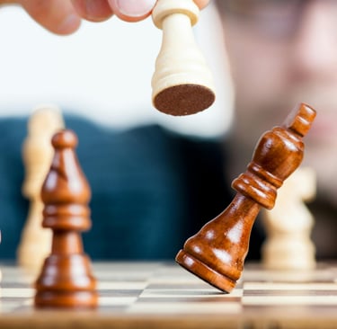 a person playing chess